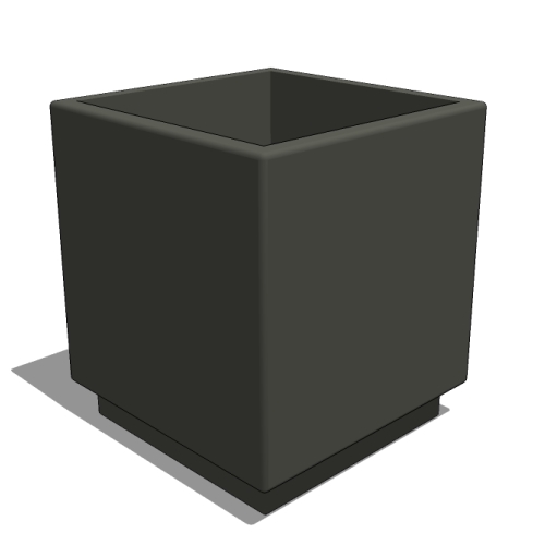 CAD Drawings BIM Models Urban Pot Custom Cube Planter